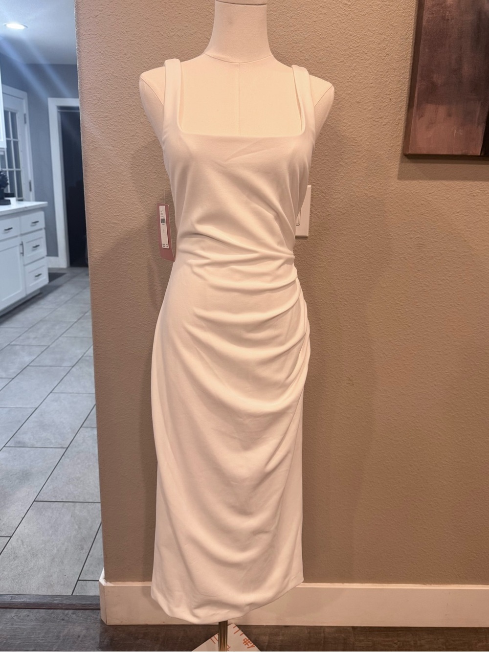 **NWT**   BHLDN Andie Square-Neck Crepe Midi Dress